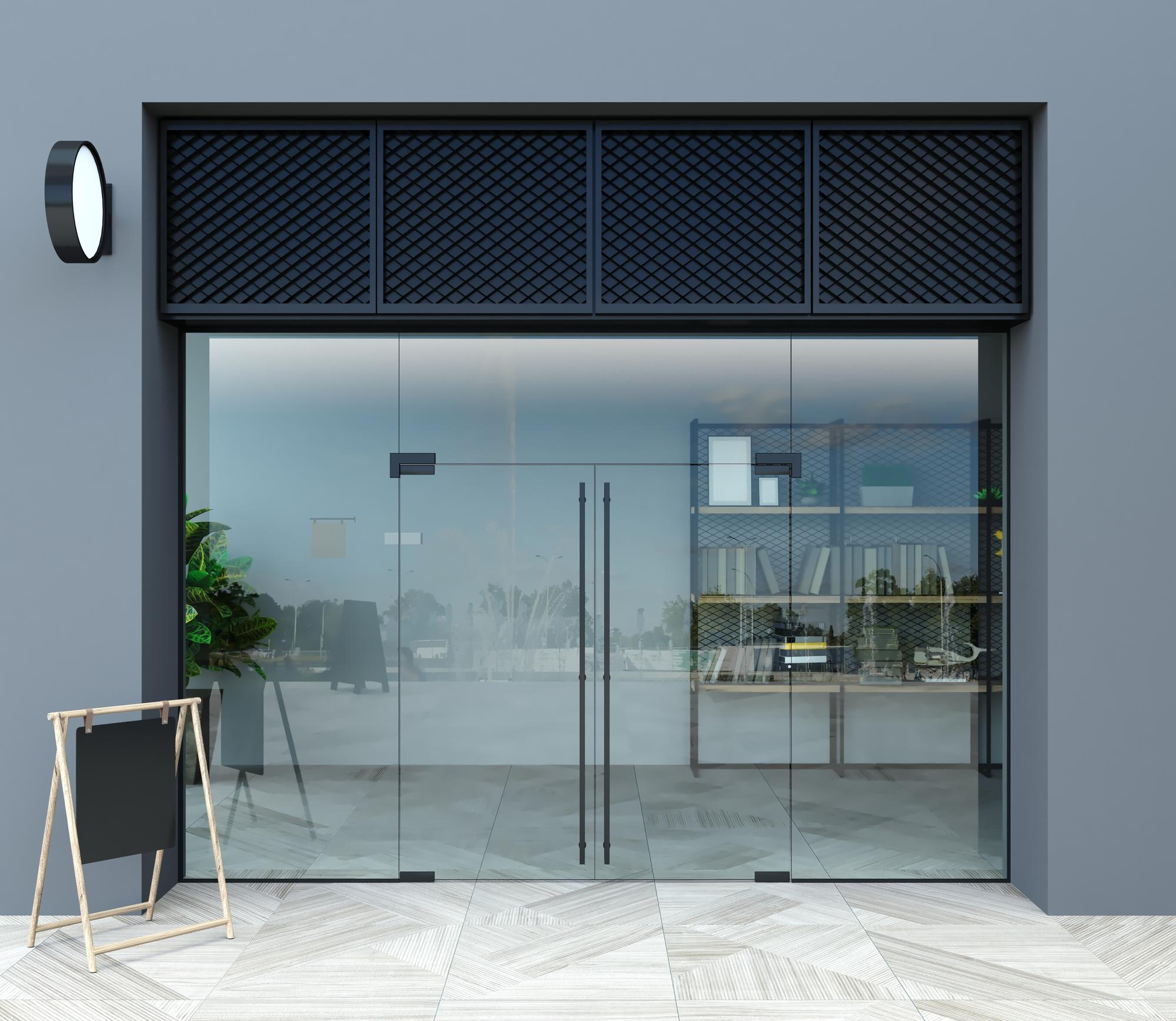 Commercial glass storefront entrance installation – Glass Pro LA